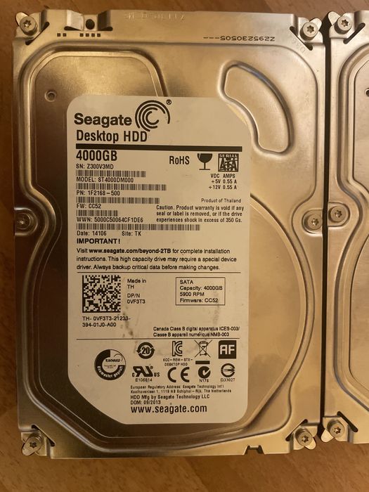 Hdd Seagate 4TB testate