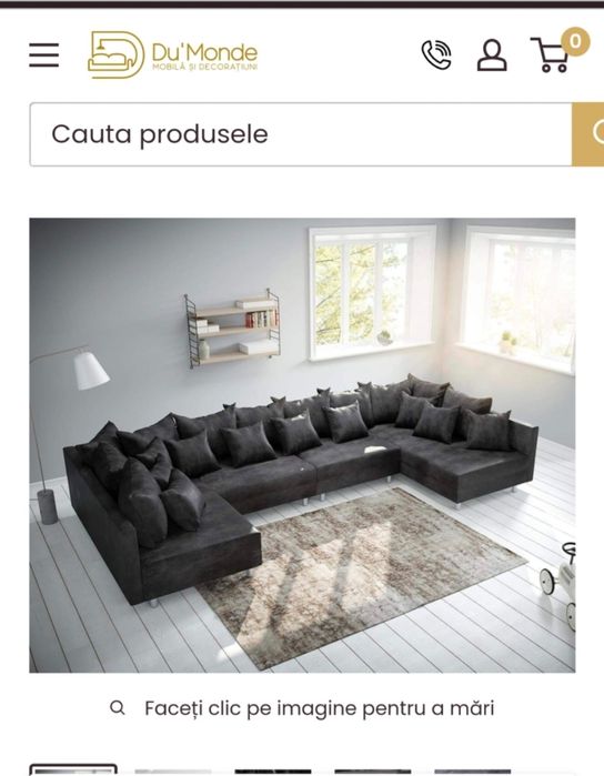 Vand coltar  XXl gri  400x185  cm