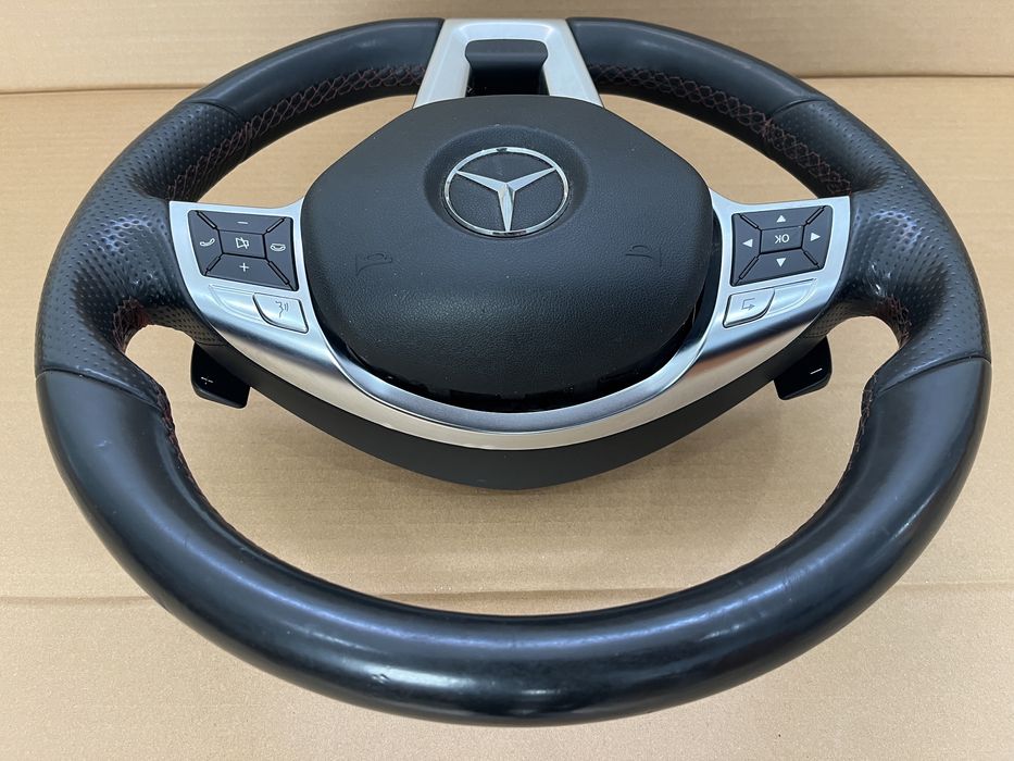 Volan piele comenzi / padele / Airbag Mercedes A W176 B W246 CLA W117