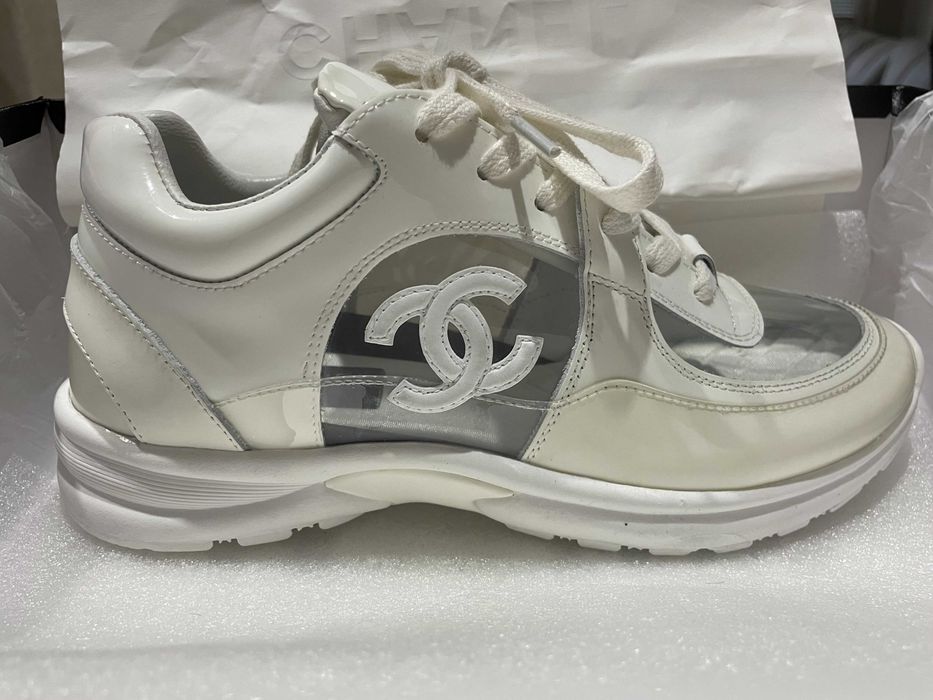 Кецове Chanel White Clear PVC