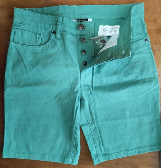 H&M - 5 blugi scurti, bumbac mar. M/32(US)/48(EU), noi, cu eticheta [talie 86 - 90 cm.]