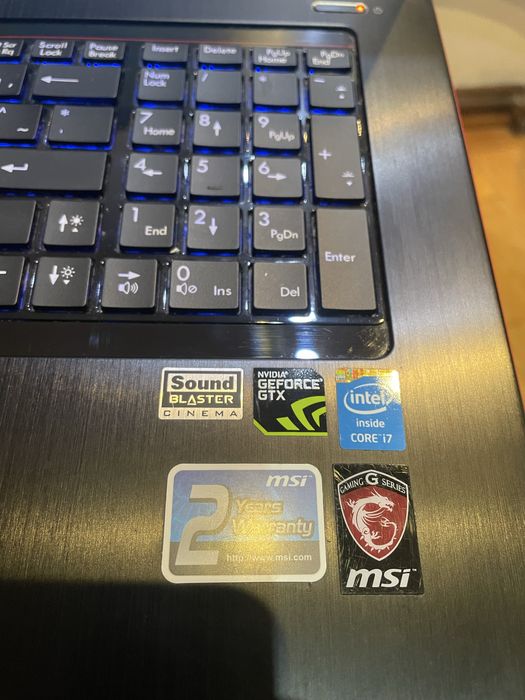Laptop 17 inch MSI GE70 Gaming Series, i7, GTX, Ssd