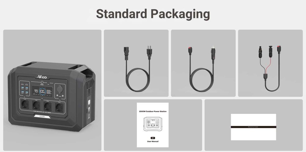 2000W Генератор за ток без гориво VITO S1 Power Station