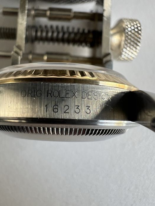 36 mm Rolex Oyster Datejust aur-otel,cadran cu diamante,Automatic cal3135,ref16233