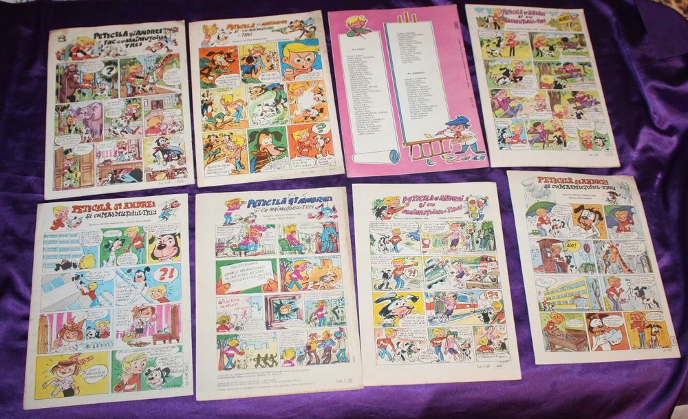 revista Luminita suplimente Lumea copiilor  1967 1972 benzi desenate