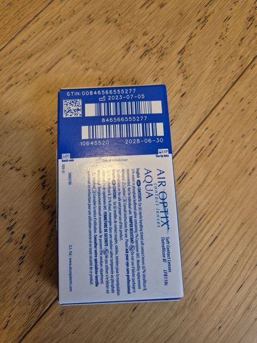 Lentile de contact lunare Air Optix Aqua -2.5 6buc
