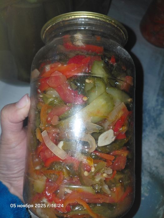 Домашние салаты овощи со своего огорода