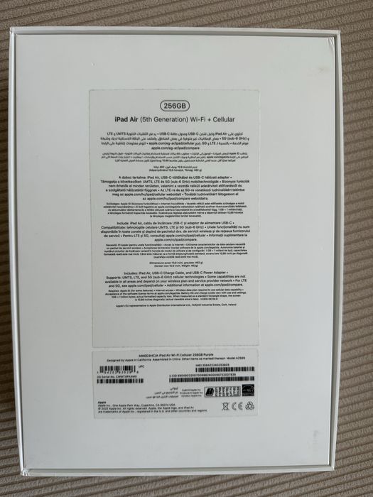 Ipad Air 5 th cu M1 256 gb Cellular