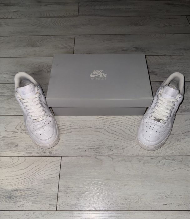 Nike Air Force 1 Low All-White Sneakers – Original with OG Box