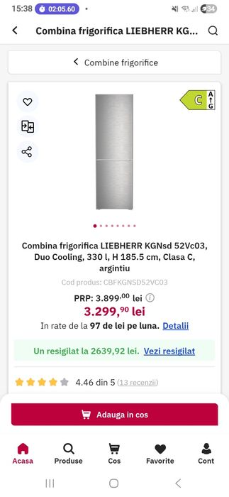 Combina frigorifica calitate superioara