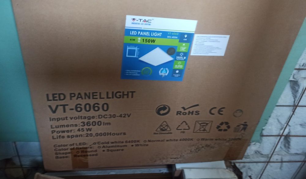 Led panou V-Tac / Senzori mișcare 360°