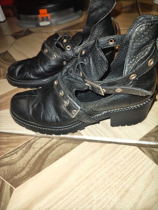 Pantofi trendy piele negru bronz 37/38