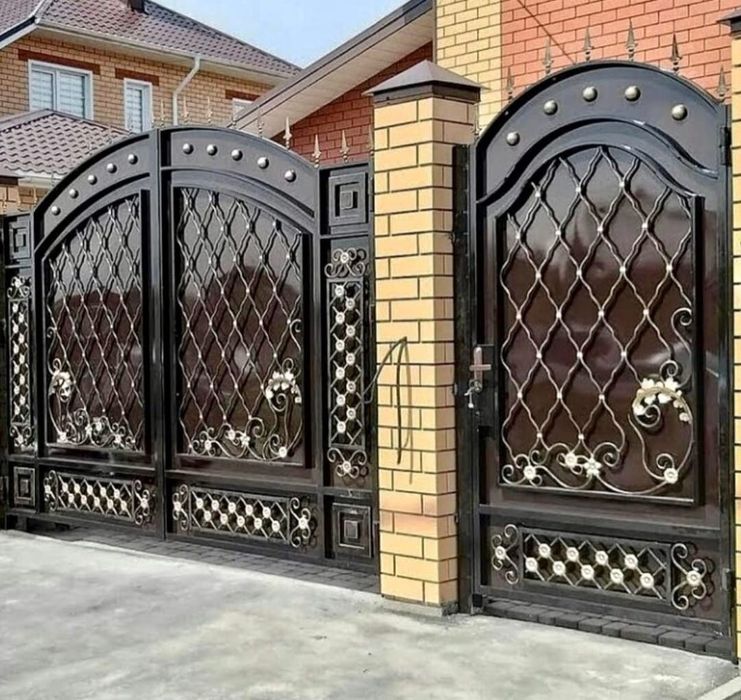 Ворота,Навес, Перила,  Решётки, казерки