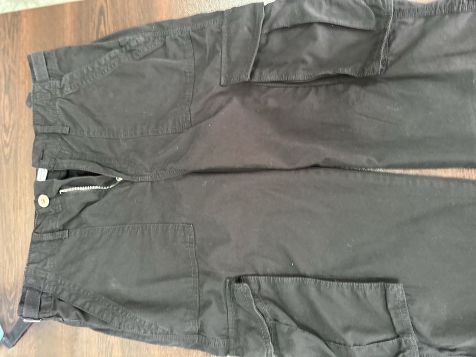 Черни широки панталони с джобове