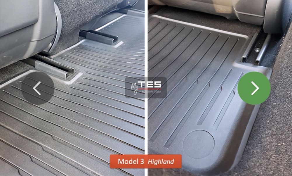 Set covorase cauciuc tava Tesla Model 3 Highland