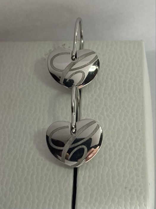 Cercei aur alb Chopard