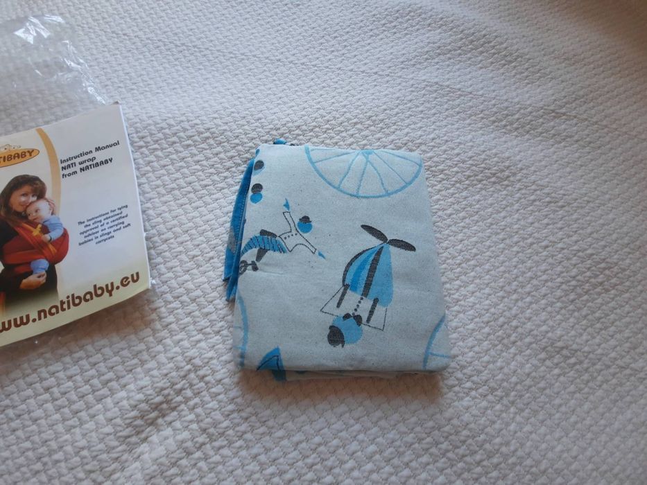 Тъкан слинг за бебе Natibaby Circus - памук и коноп размер 5, нов