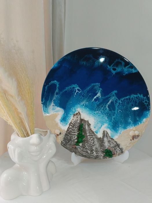 Картина море из эпоксидной смолы