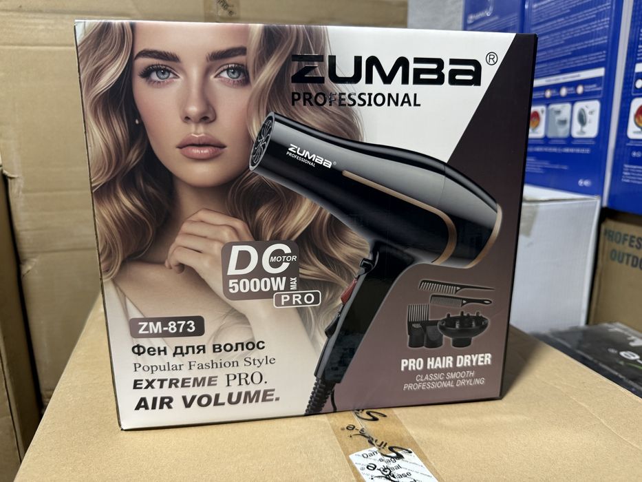 БЕПУЛ Доставка, Соч учун Оригинал Фен Zumba ZM-873 (Fk9900) Сифатли.