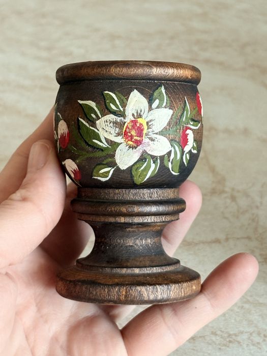 Set rustic de lemn, traditional, pictat manuale