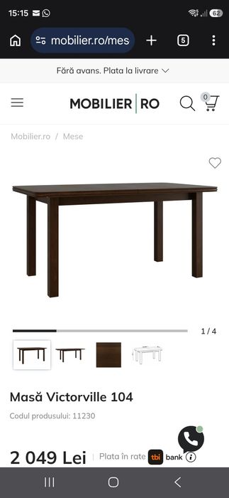 Masa de living extensibilă