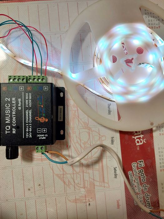 Controler muzical banda LED RGB 18A 216W