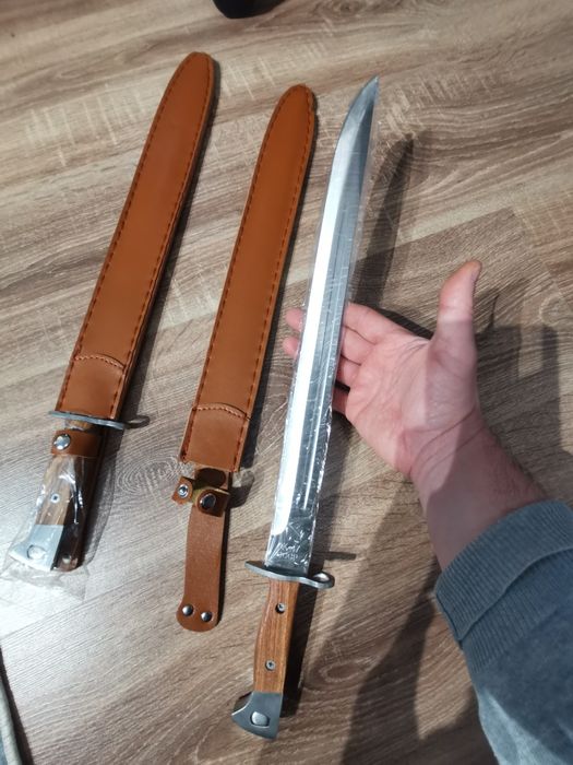 Cuțit Vânătoare Pescuit Cuțit Maceta 50cm + Husă Piele