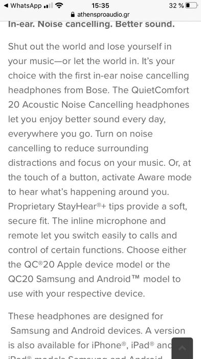 Casti Bose Quiet Control