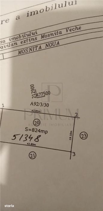 Teren de vanzare - zona excelenta - 824mp