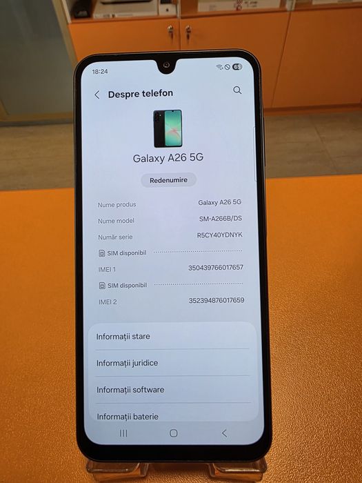 Samsung A26 5G 128gb 6gb ram Black resigilat factura garantie bonus