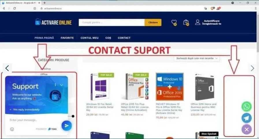 ActivareOnline.ro Windows 10 pro - 29,99 lei
