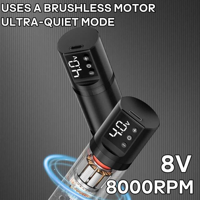 Kit cu aparat de tatuat Poseidon NOU+ Bonus, perfect pentru începători