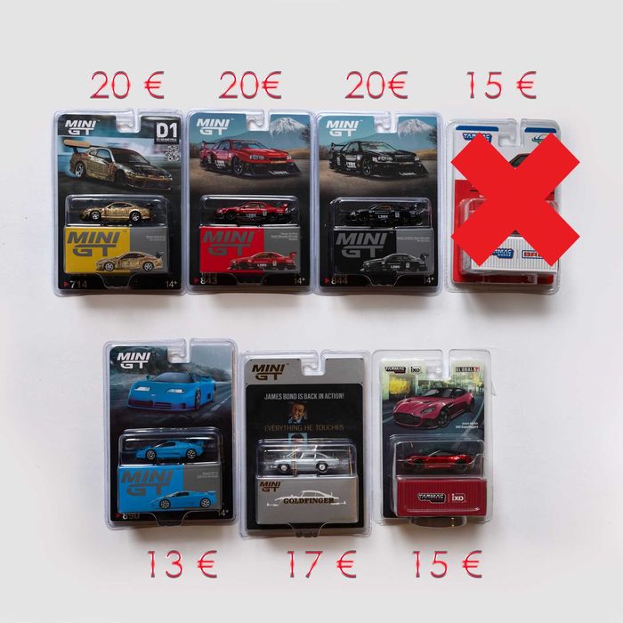 Mini GT, Pop Race,Kyosho, Tomica, Inno64, Tarmac, Hot Wheels - 1/64