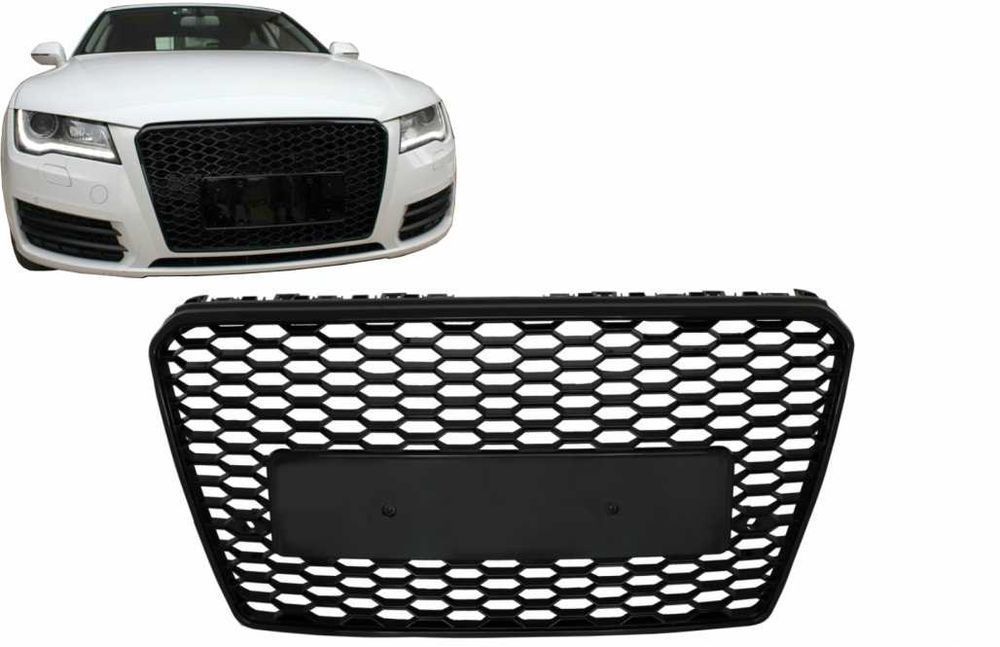 Grila Fata Audi A7 4G Pre-Facelift (2010-2014) RS7 Look Negru Lucios