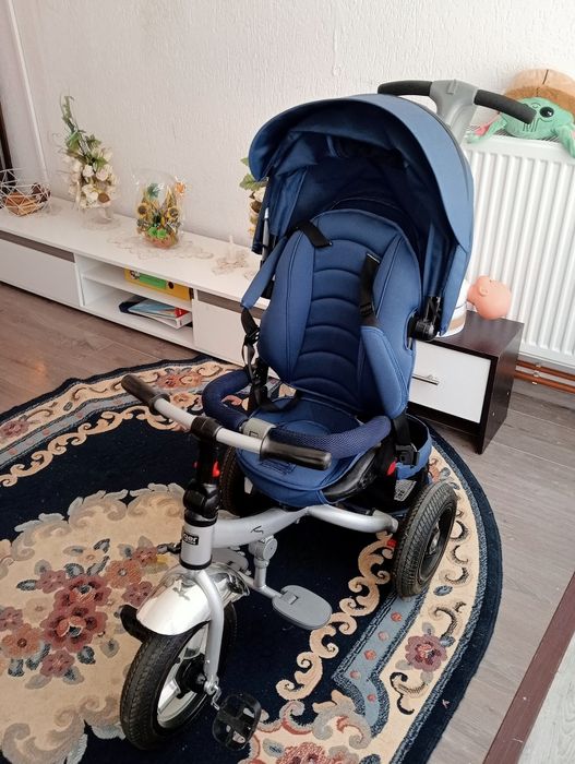 Tricicleta multifunctionala Little Tiger T400 - Sun Baby - Albastru