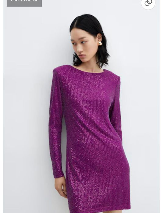 Рокля с пайети Mango