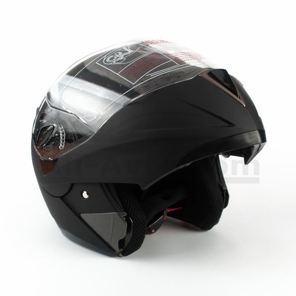 Модуларна каска hd a16 matt-black + вградени тъмни очила