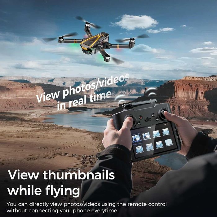 НОВ GPS DRON H11 4K – Дистанционно с HD Екран + 2 Батерии / 240г