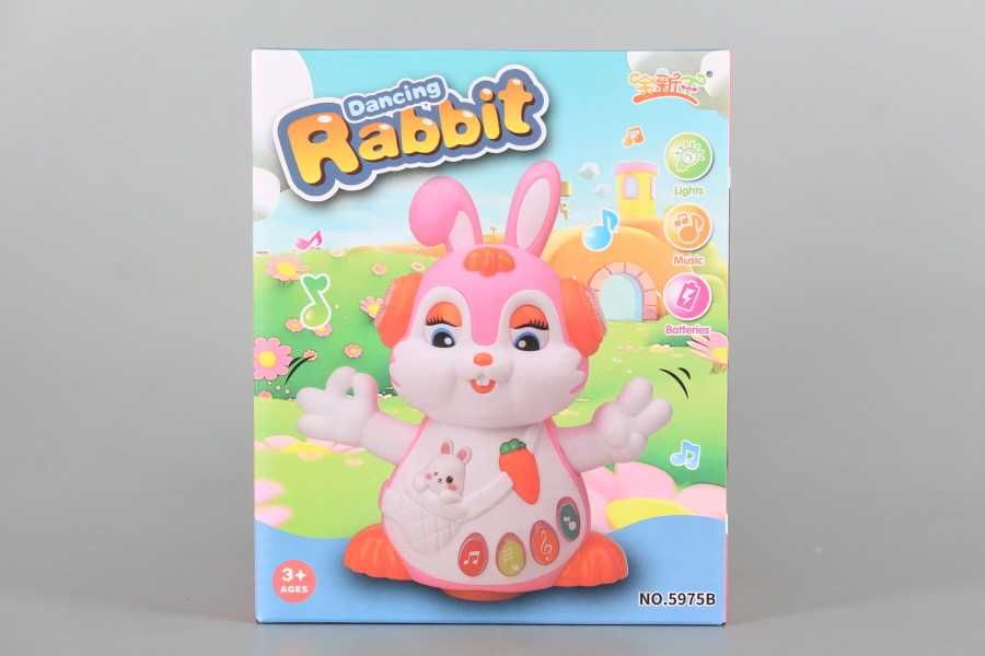 Танцуващо зайче и коте  с музика и светлина