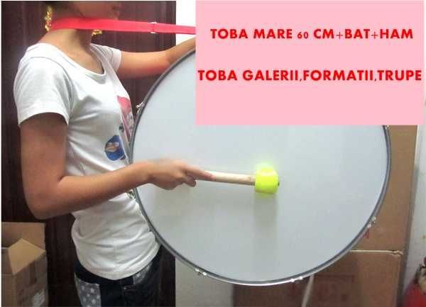Toba mare profesionala 60cm,ham si ciocan,ideala galerii,colind,noua!