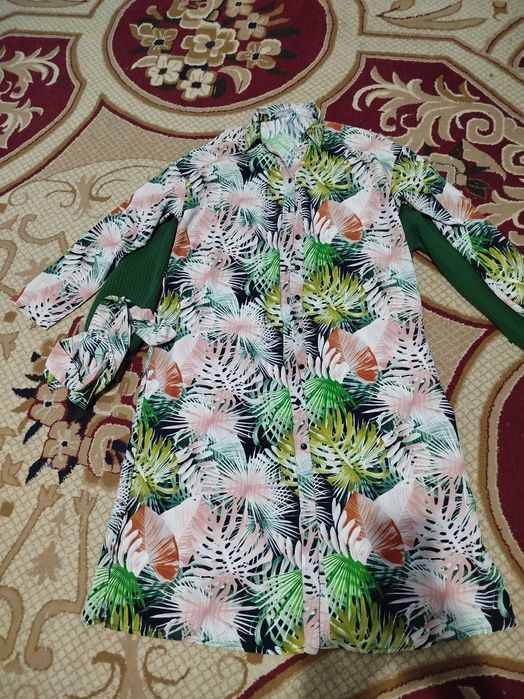 Женское платье и кардиган, 48 размера