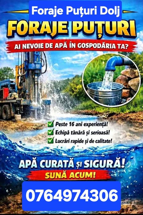 Foraje Puțuri Și Denisipari