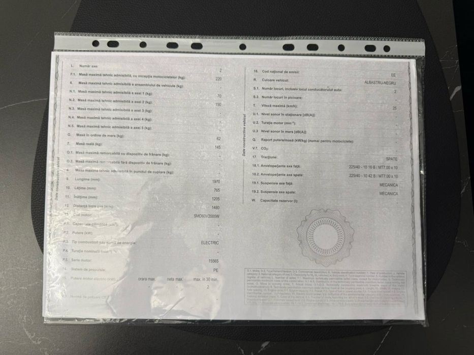 Moped electric SMARDA SCOOTER SE-07 – 2024 – omologat RAR (CIV)