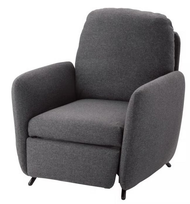 Fotoliu extensibil rabatabil gri închis IKEA EKOLSUND, stare excelenta