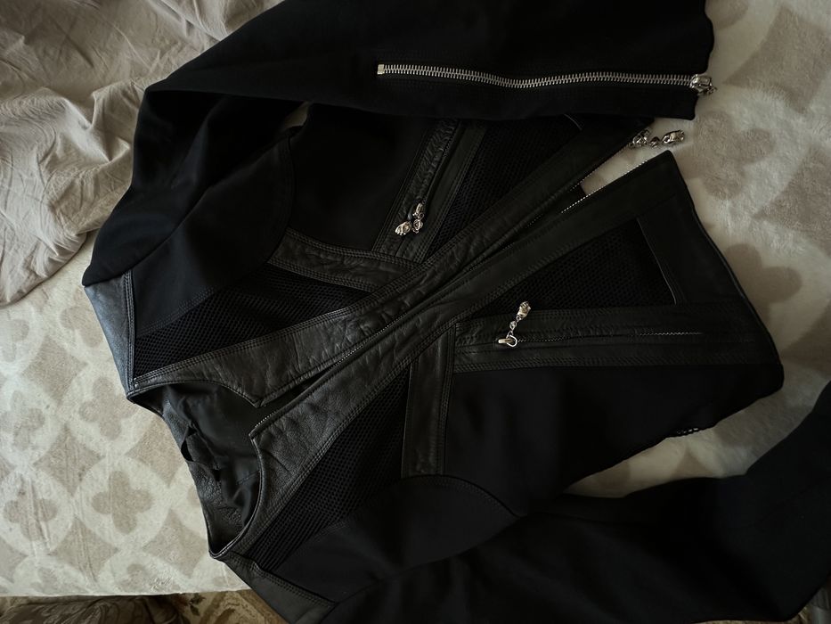 Кожа куртка-пиджак