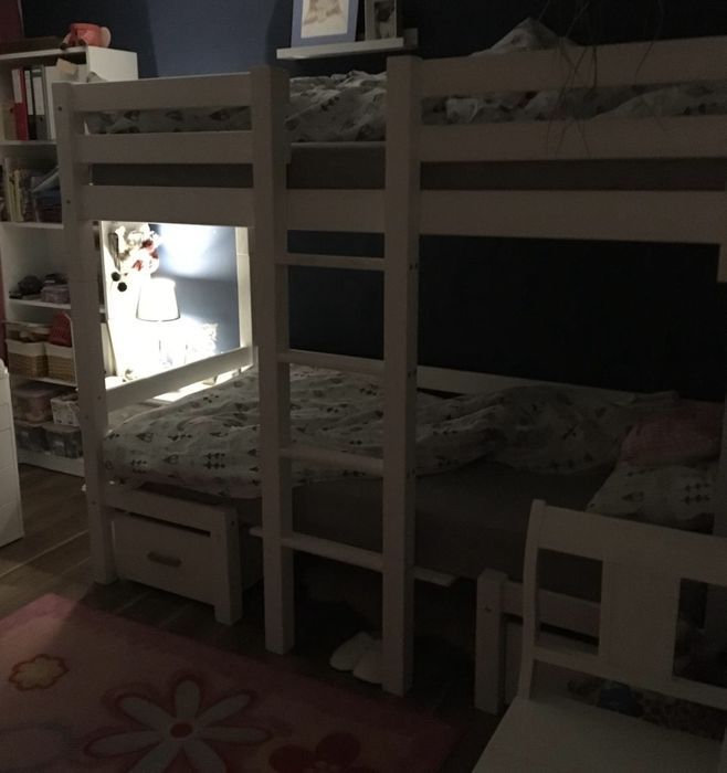 Pat supraetajat multifunctional alb