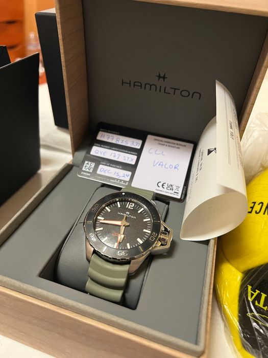 Hamilton Khaki Navy Frogman Auto  H77825331 NOU bon / garantie