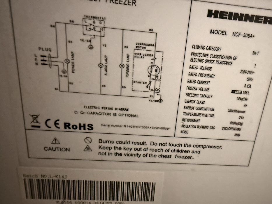 Vand Lada Frigorifica Heinner 306 L clasa A+