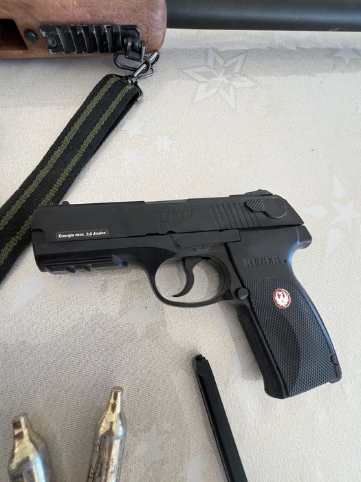 Replica Sniper CM.701 Lemn...pistol Ruger gaz,  putere 2 jouli