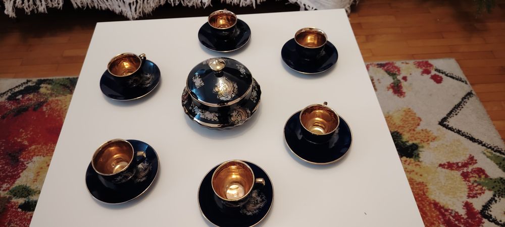 Serviciu de cafea din cobalt